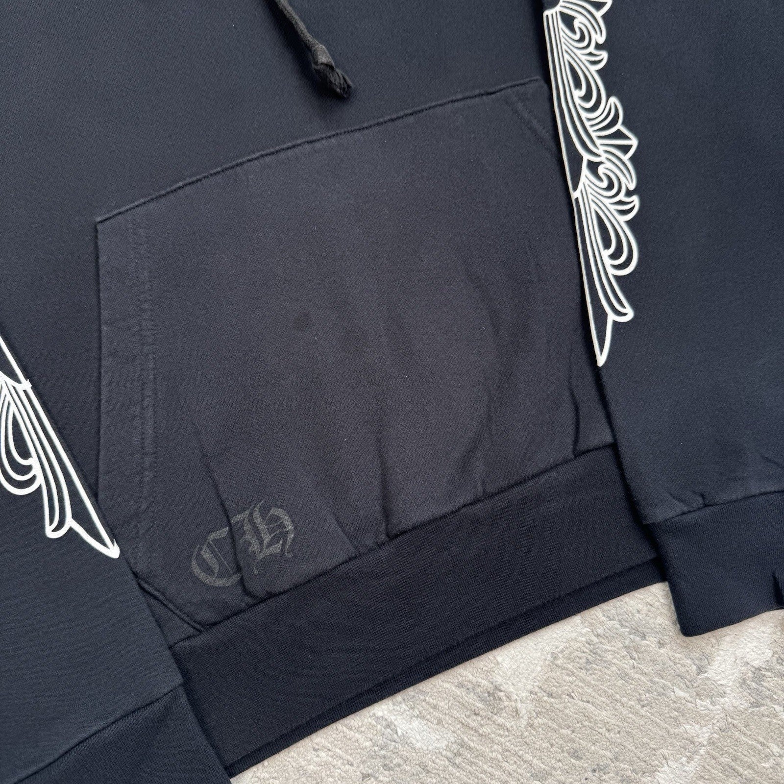 Chrome Hearts Horseshoe Floral Sleeve Pullover Hoodie 
