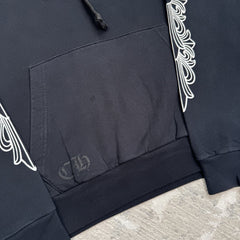 Chrome Hearts Horseshoe Floral Sleeve Pullover Hoodie 