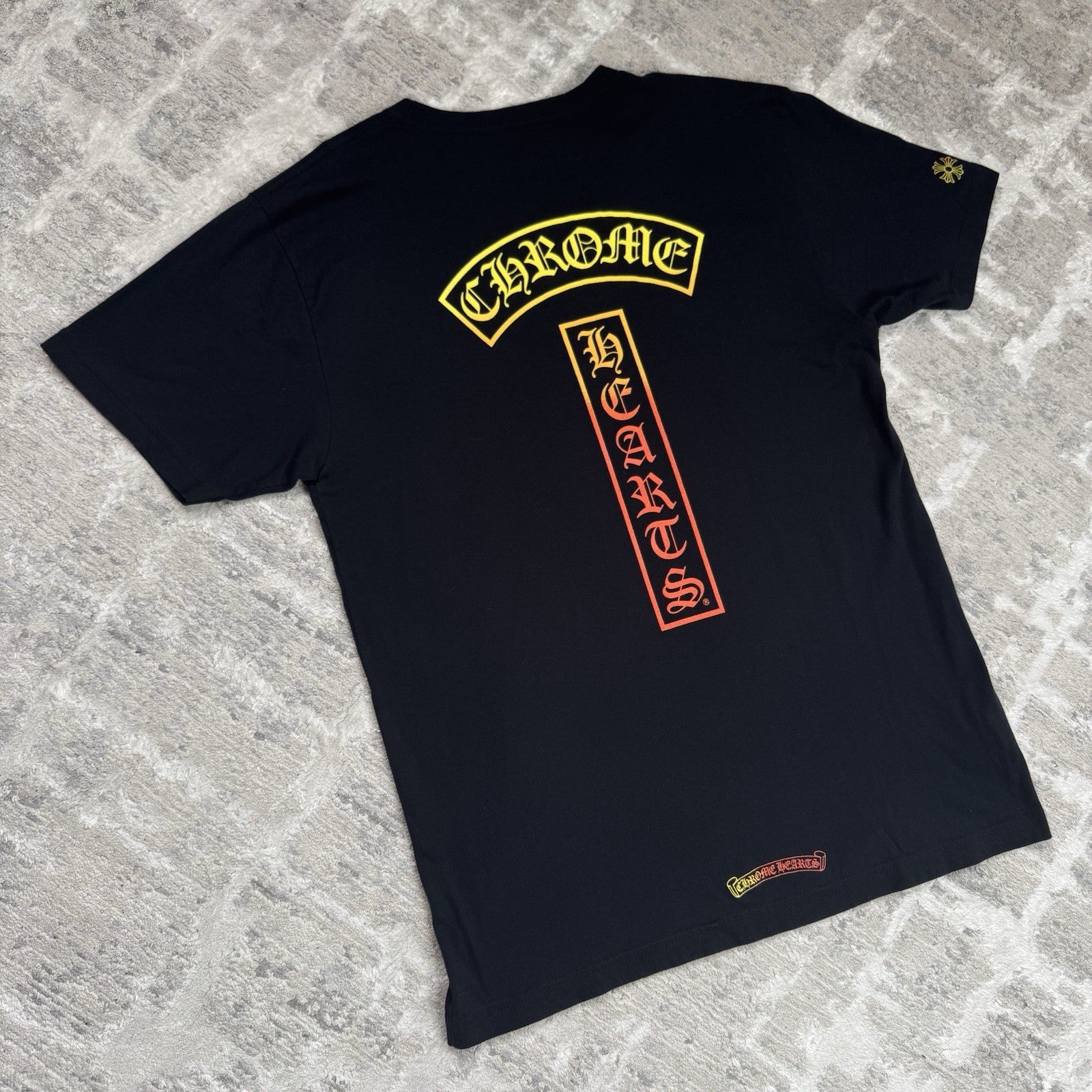 Chrome Hearts Gradient Logo T Bar Short Sleeve Tee Shirt 