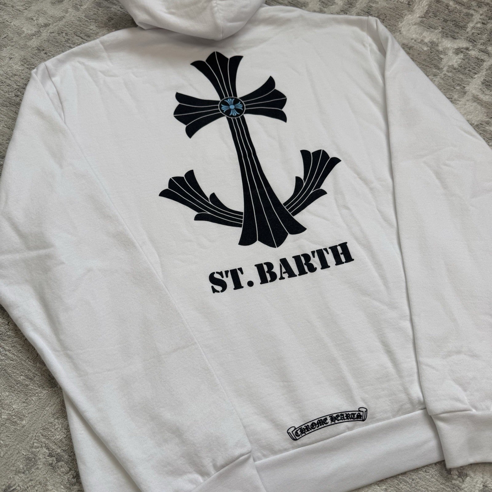Chrome Hearts St Barth Exclusive Cross Pullover Hoodie 