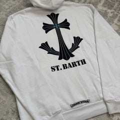 Chrome Hearts St Barth Exclusive Cross Pullover Hoodie 
