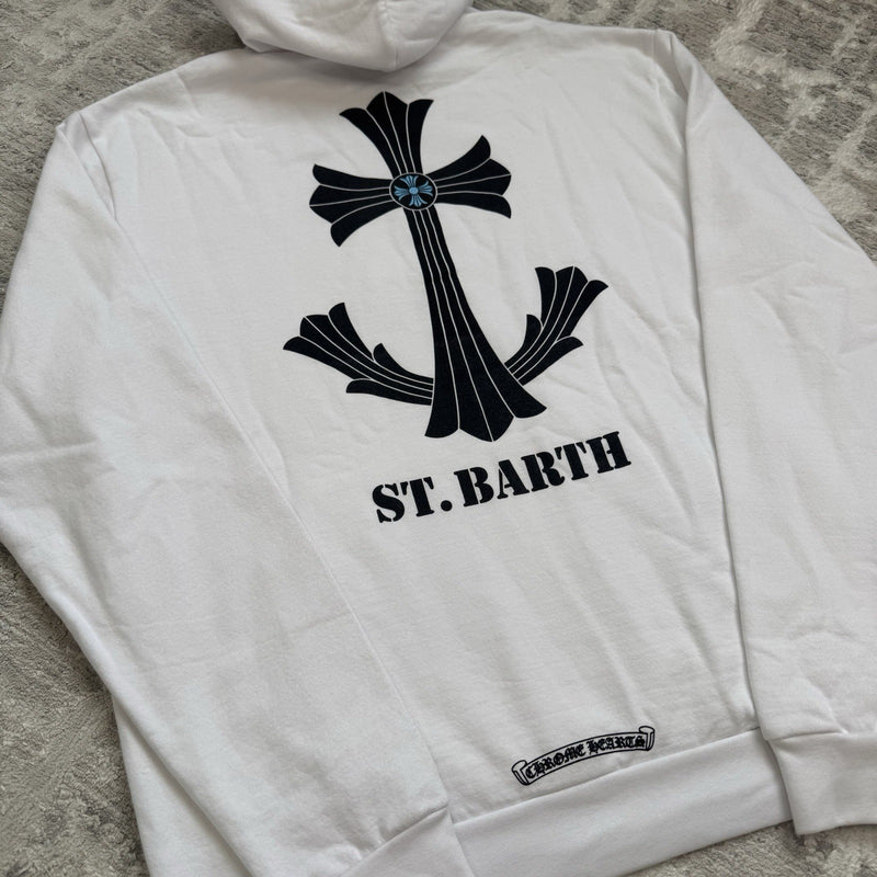 Chrome Hearts St Barth Exclusive Cross Pullover Hoodie 
