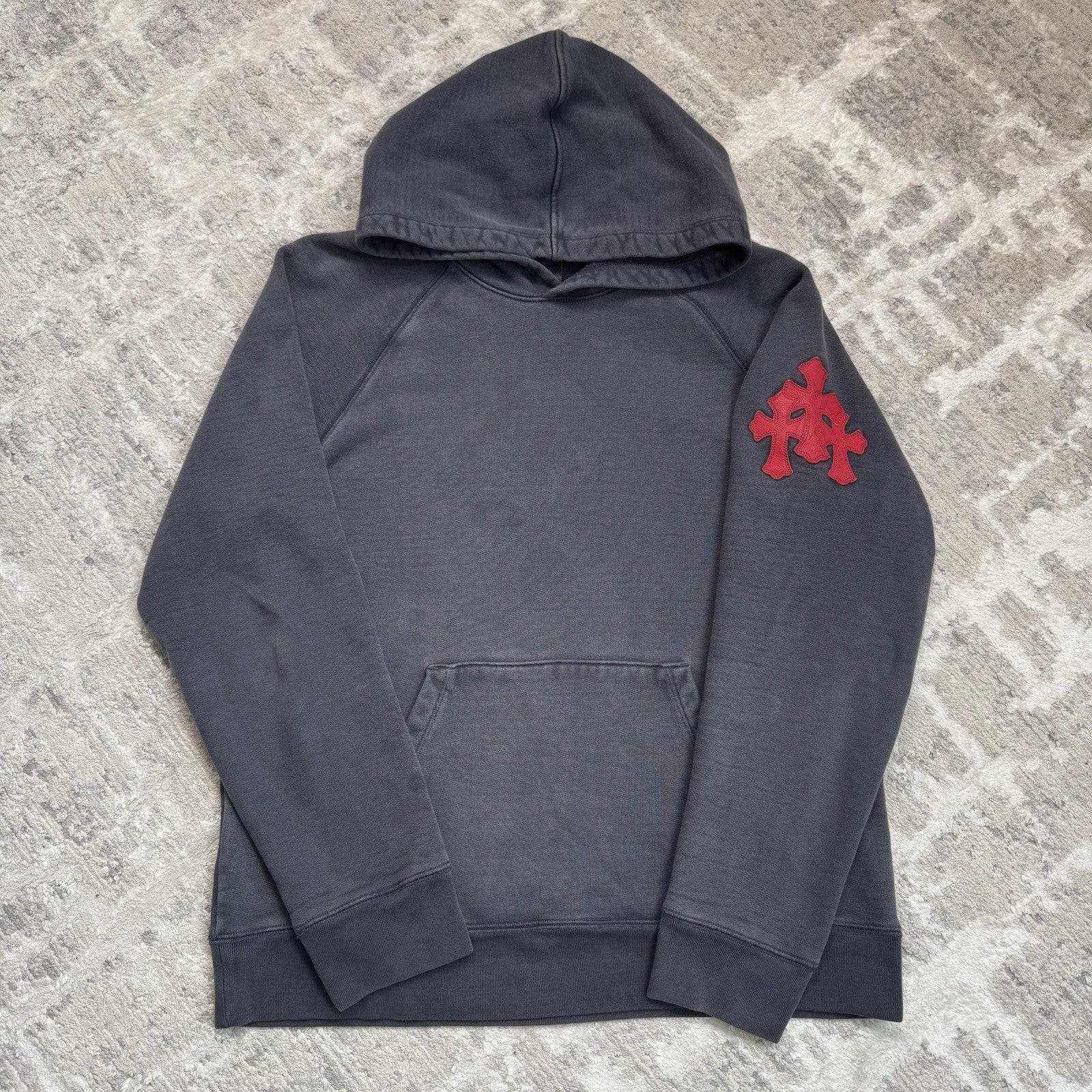 Chrome Hearts Paper Jam Leather Triple Cross Pullover Hoodie
