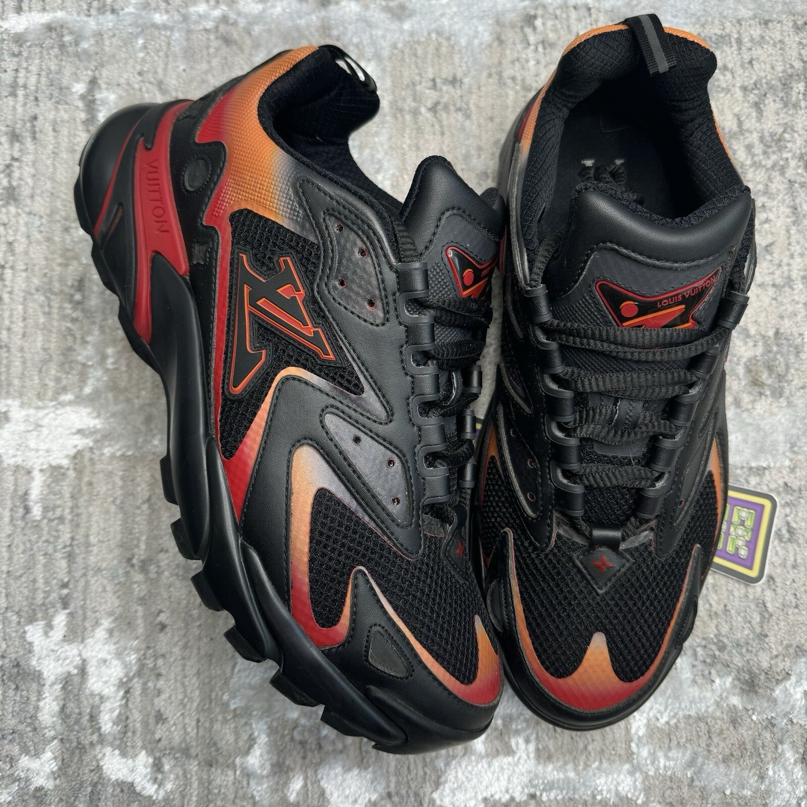 Louis Vuitton TATIC Trainer Sneaker ‘black Red’ Sz- 7.5LV/8.5M