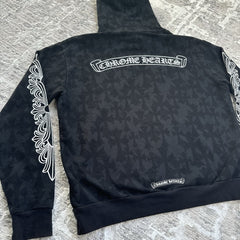 Chrome Hearts Allover Cemetery Cross Print Pullover Hoodie 