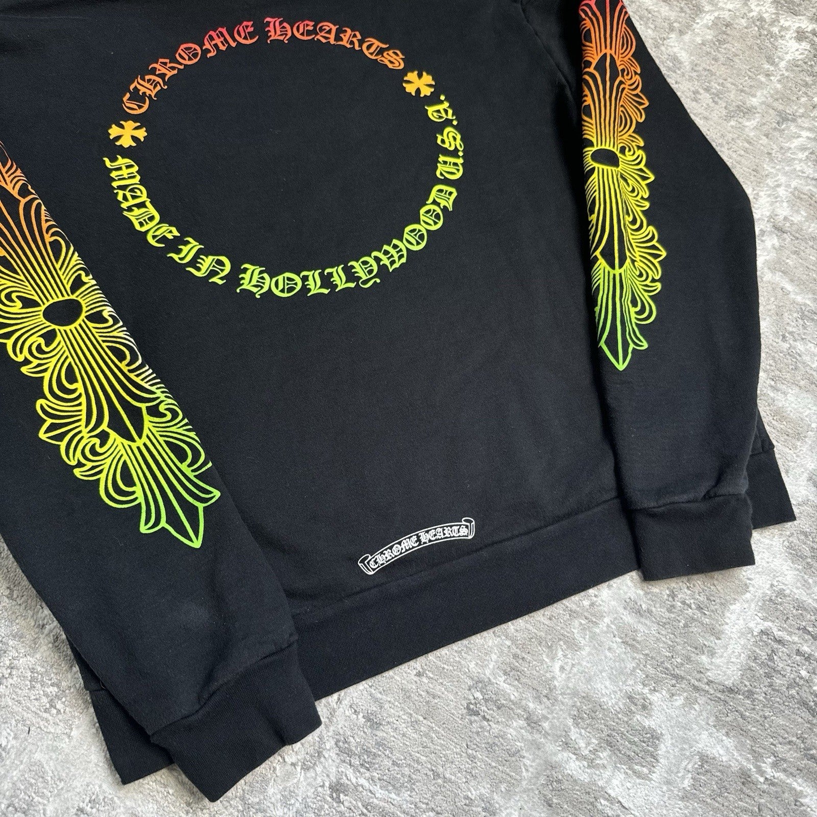 Chrome Hearts Floral Gradient Logo Pullover Hoodie 