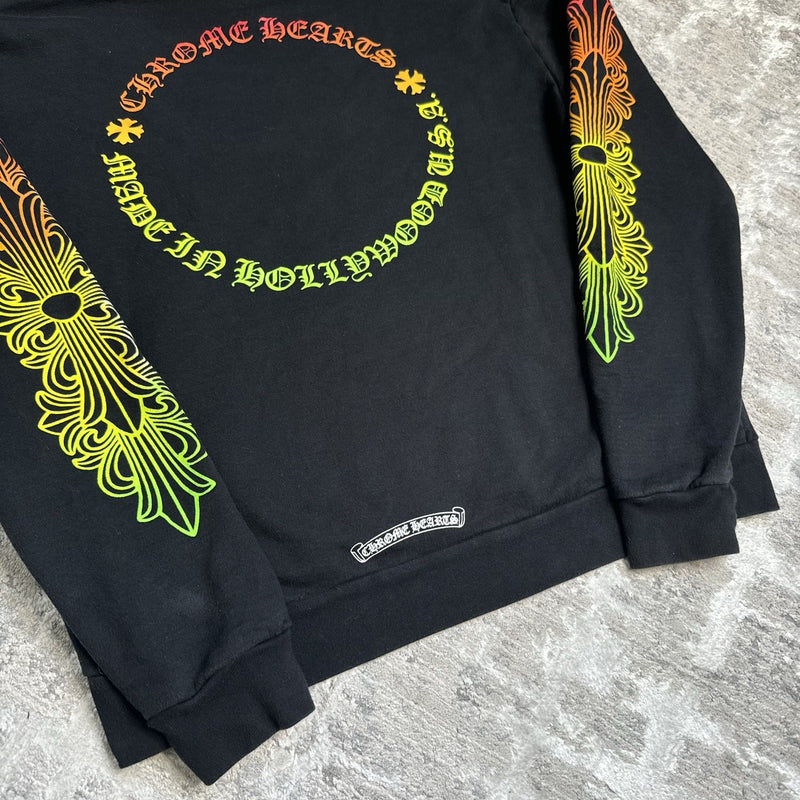Chrome Hearts Floral Gradient Logo Pullover Hoodie 