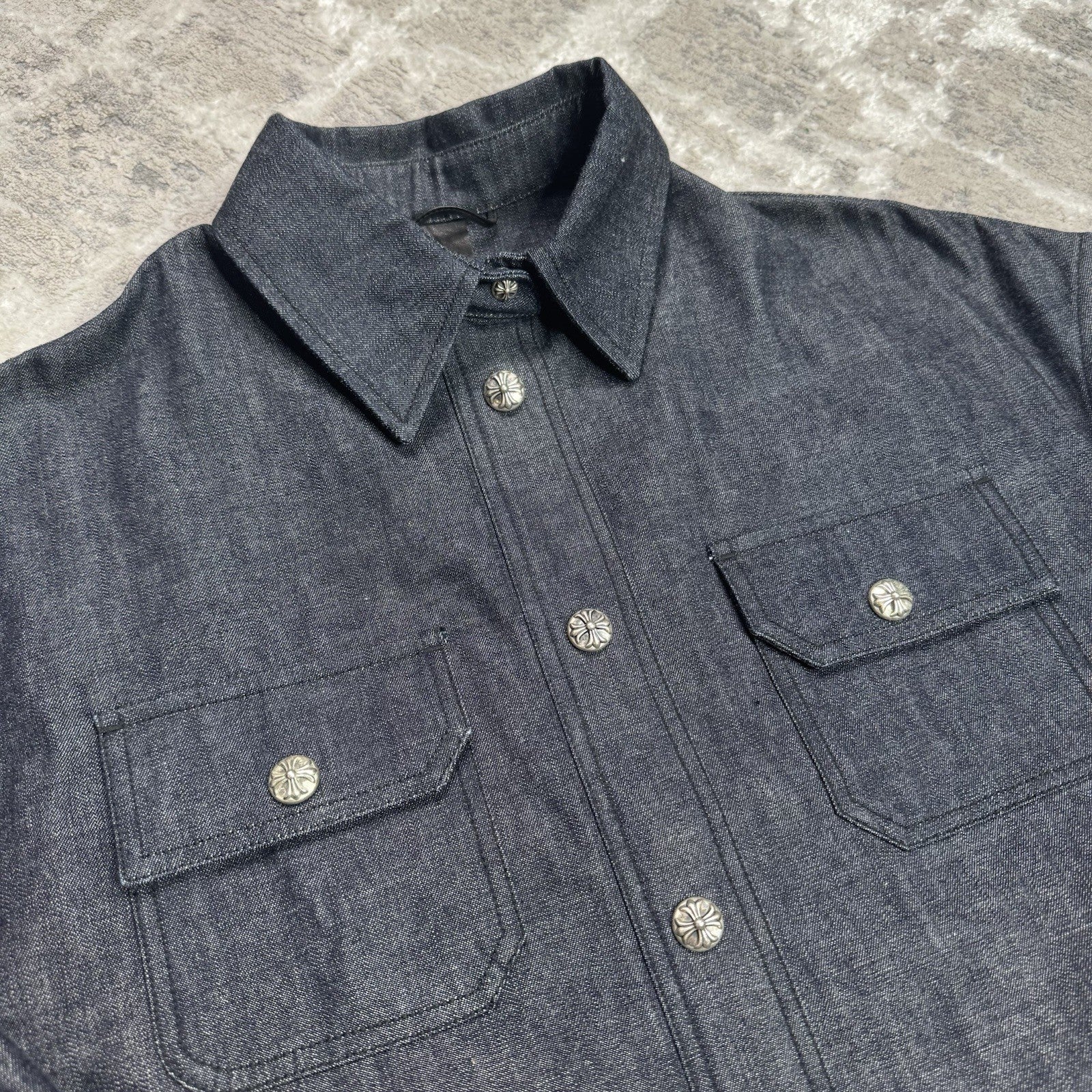 Chrome Hearts Button Up Long Sleeve Work Shirt 