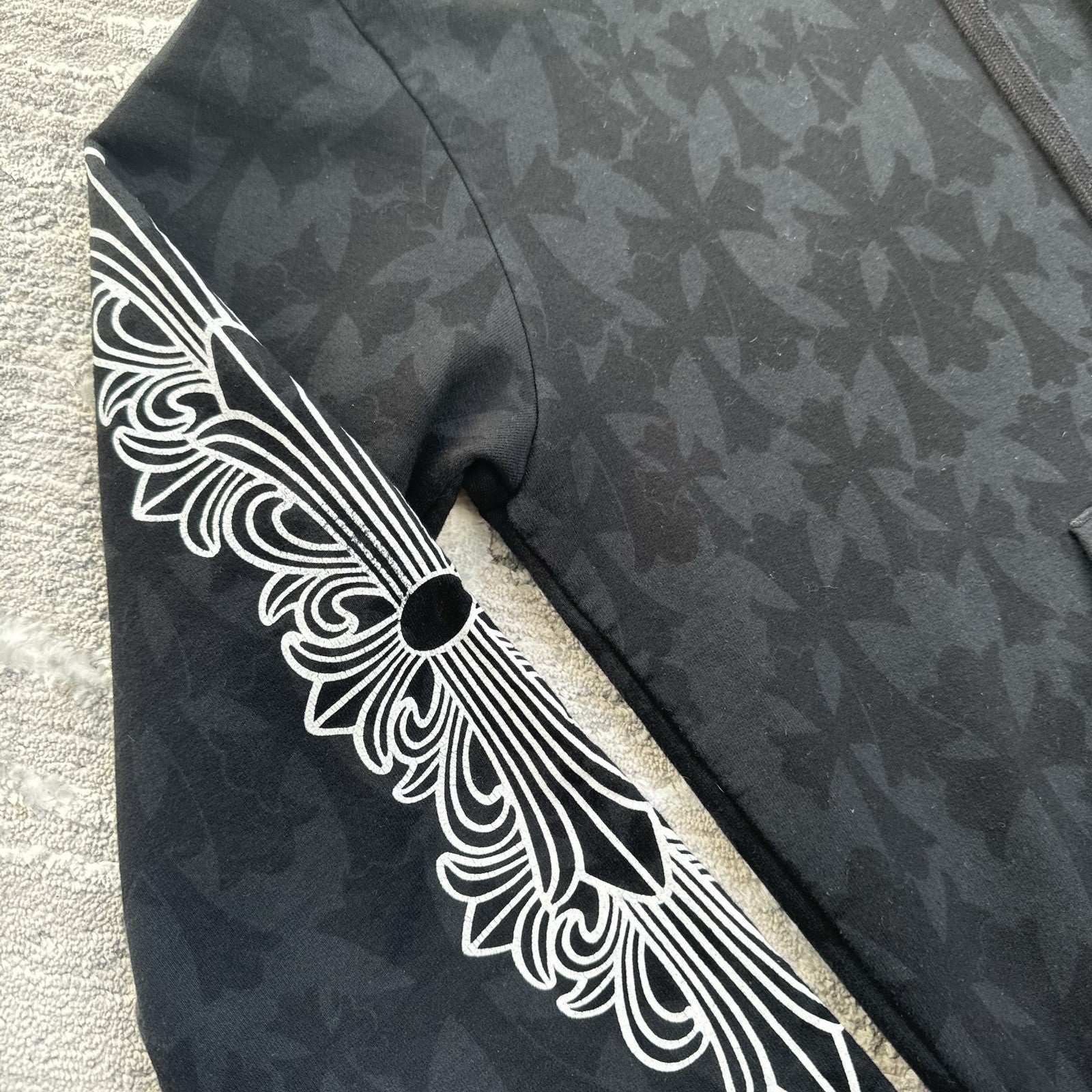 Chrome Hearts Allover Cemetery Cross Print Pullover Hoodie 