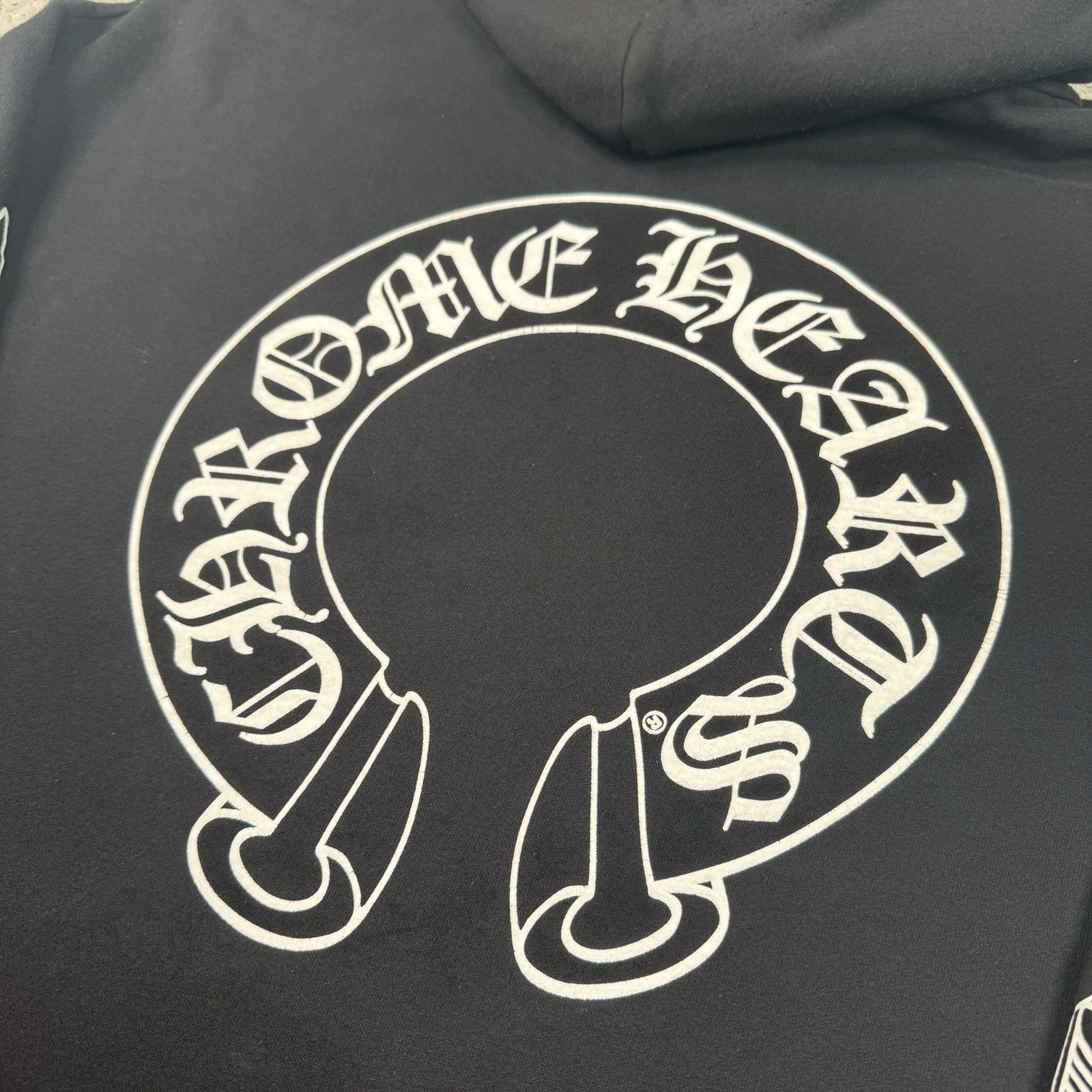Chrome Hearts Horseshoe Floral Zip Up Hoodie 