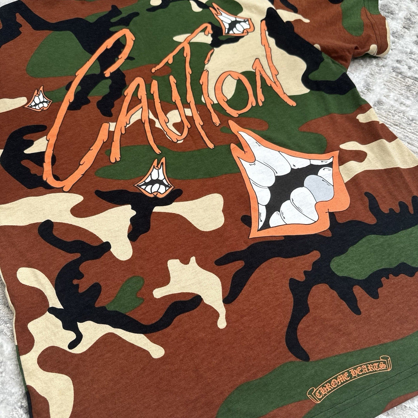 Chrome Hearts Matty Boy Caution Short Sleeve Pocket Tee Shirt 