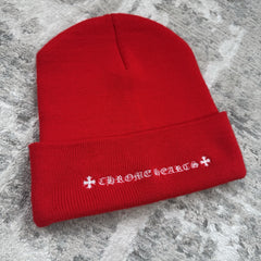 Chrome Hearts Triple Cross Embroidered Logo Beanie Hat