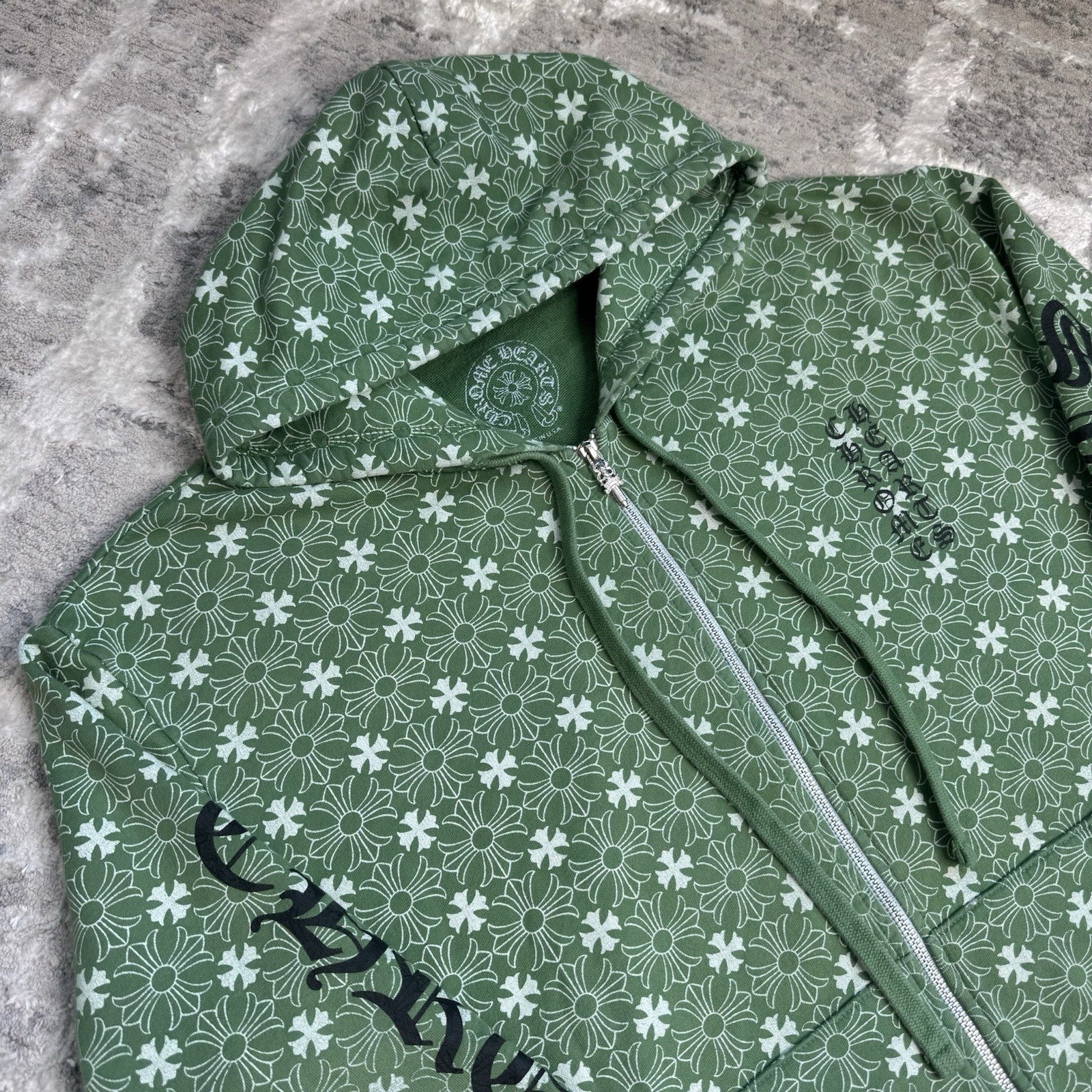 Chrome Hearts Plus Cross Monogram Zip Up Hoodie 