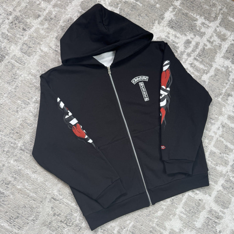 Chrome Hearts Matty Boy Thermal Zip Up Hoodie