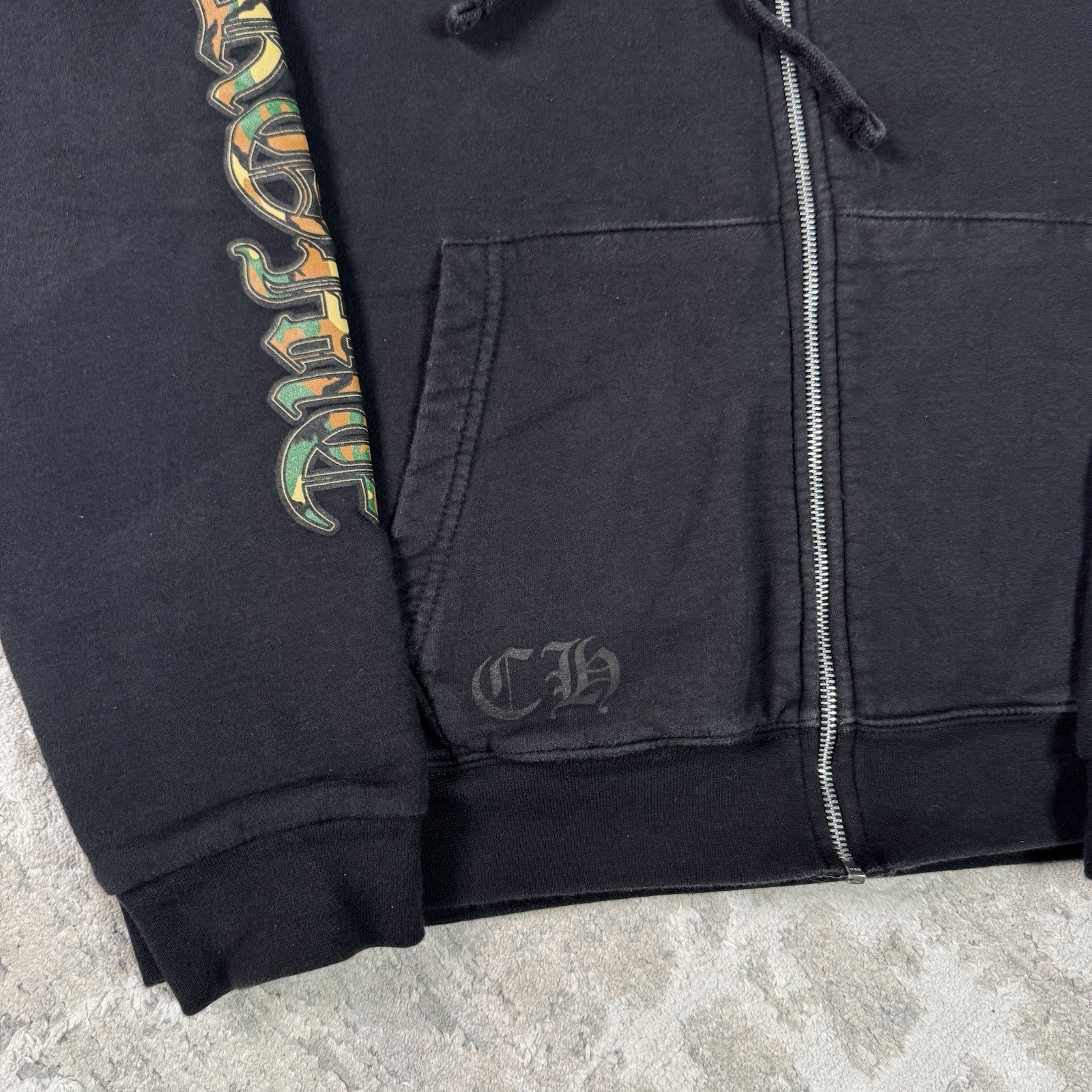 Chrome Hearts Camo Horseshoe Thermal Zip Up Hoodie
