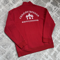 Chrome Hearts King Taco Triple Cross Embroidered Quarter Zip 