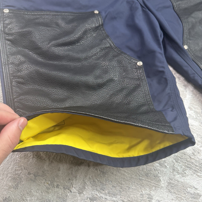 Chrome Hearts Nylon Leather Double Knee Shorts 