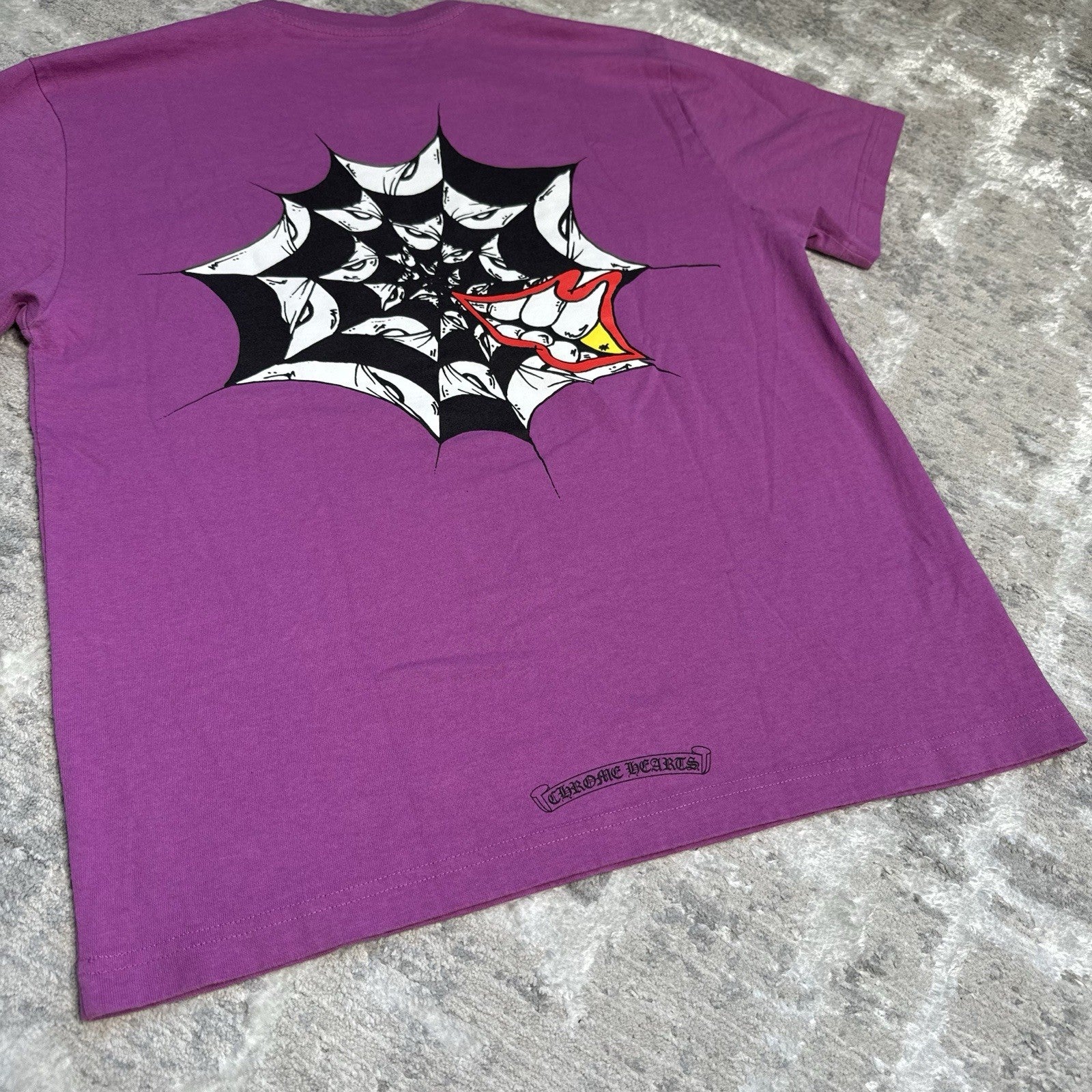 Chrome Hearts Matty Boy Spiderweb Short Sleeve Pocket Tee Shirt 