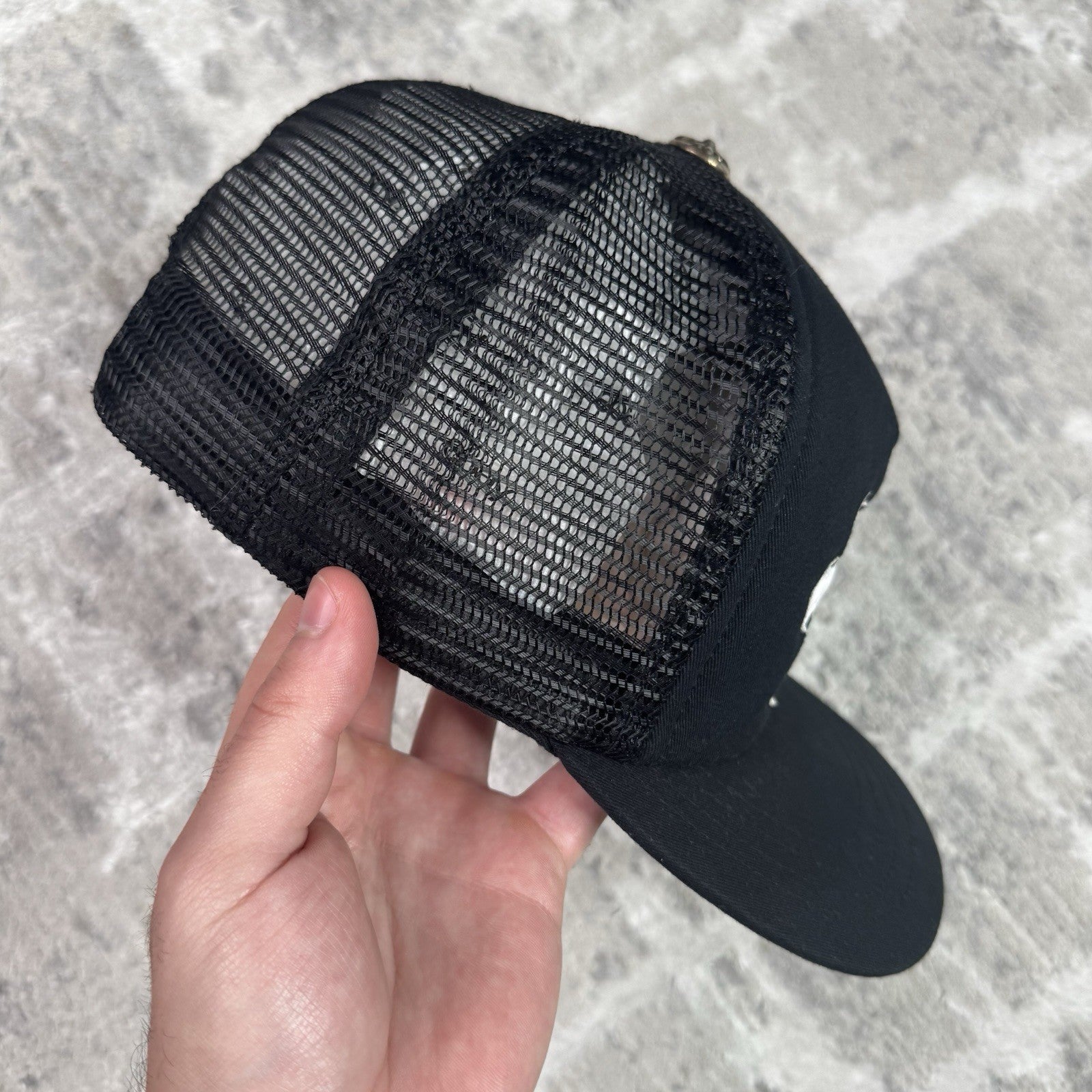 Chrome Hearts Cemetery Cross Patch Trucker Hat 
