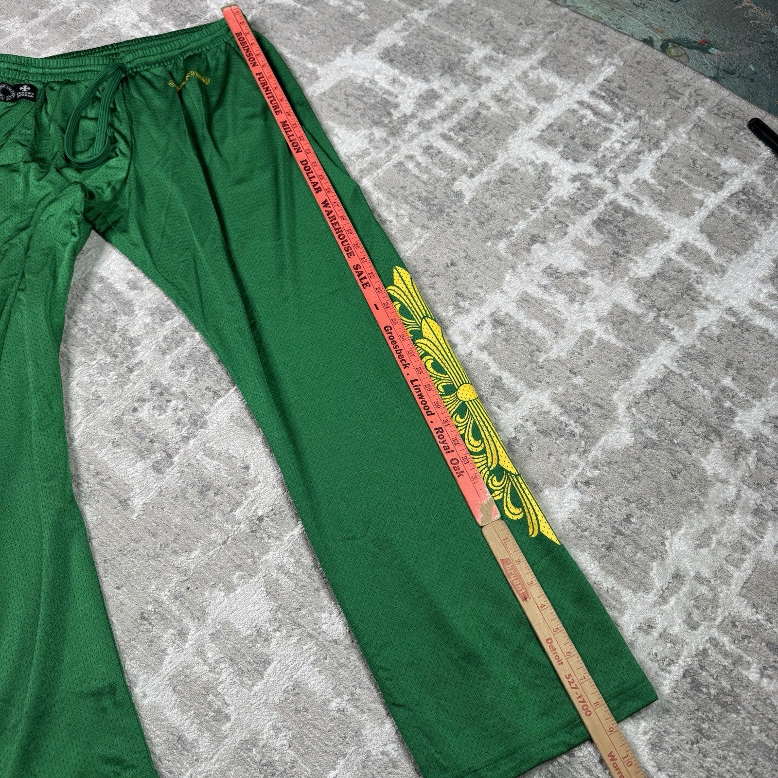 Chrome Hearts Mesh CH Stadium Floral Sweatpants 