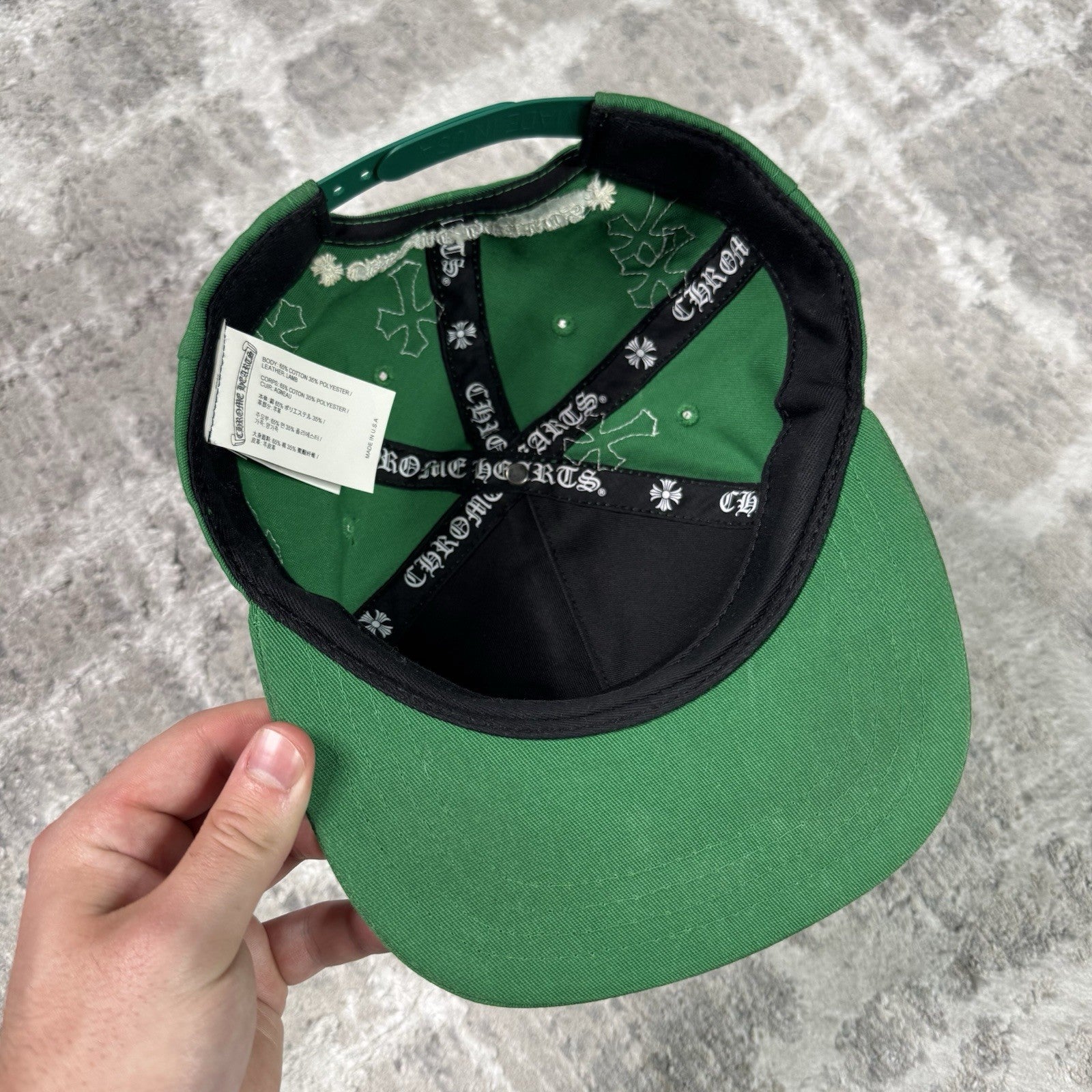 Chrome Hearts Cross Leather Patch Baseball CH Hat