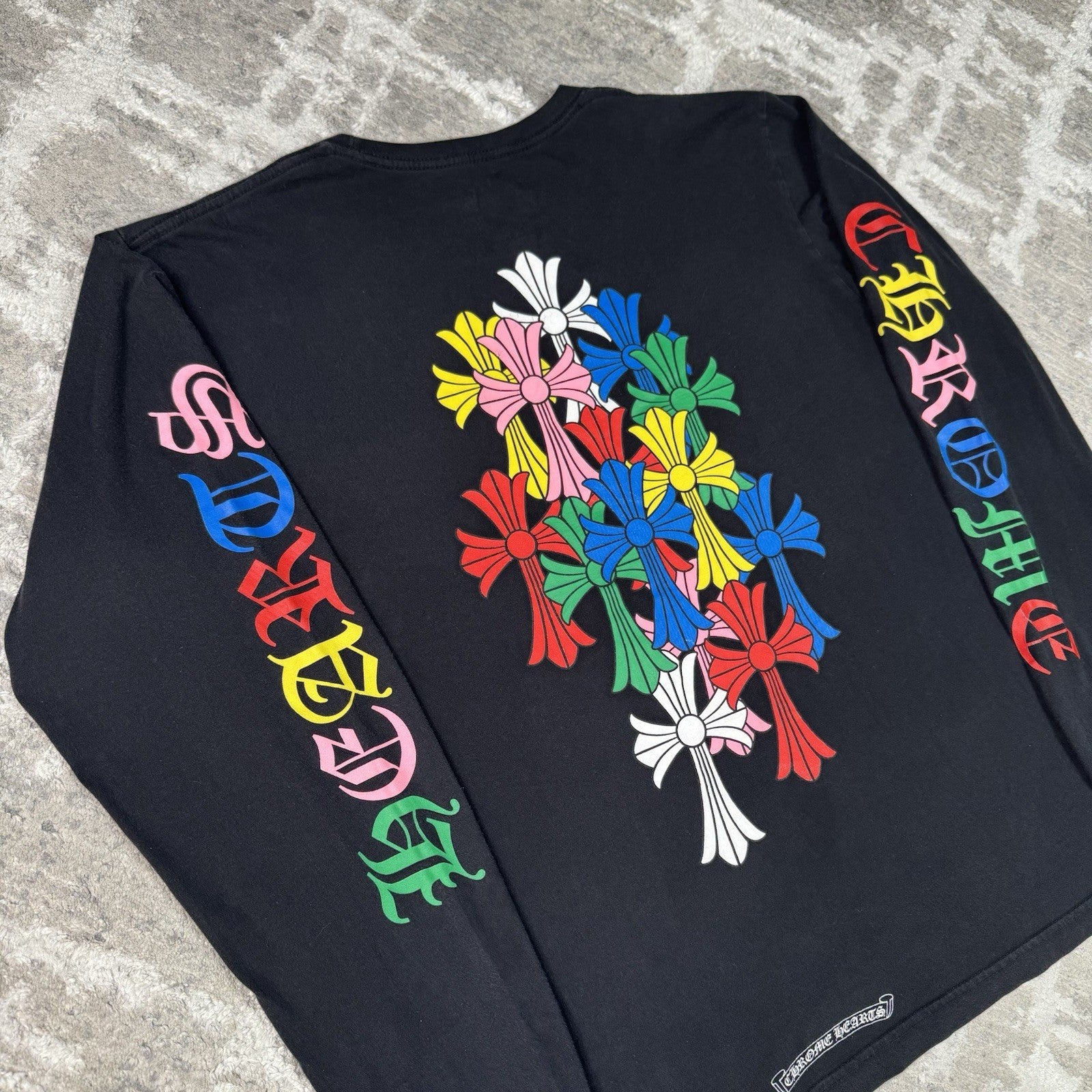 Chrome Hearts Cemetery Multi-color Cross Long Sleeve Shirt 
