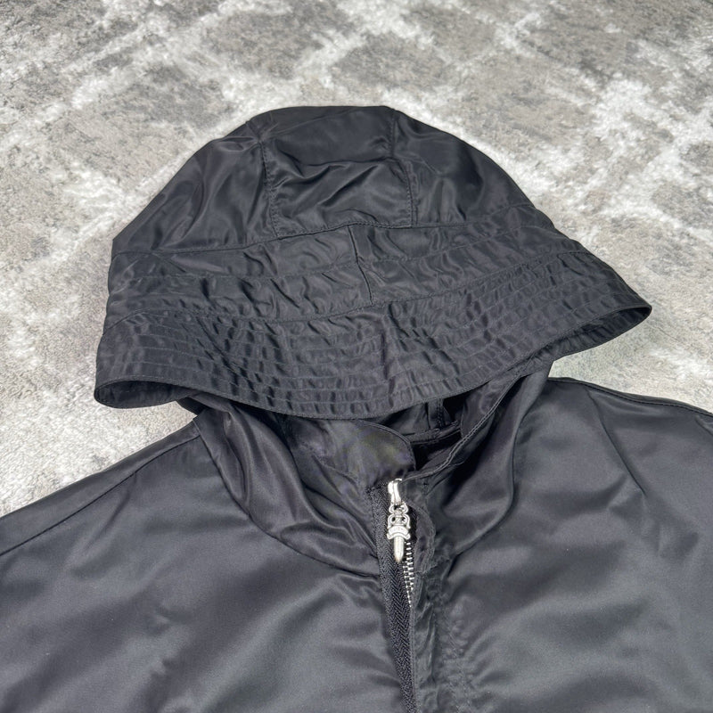 Chrome Hearts Cross Patch Nylon Fishtail Zip Up Parka Jacket 