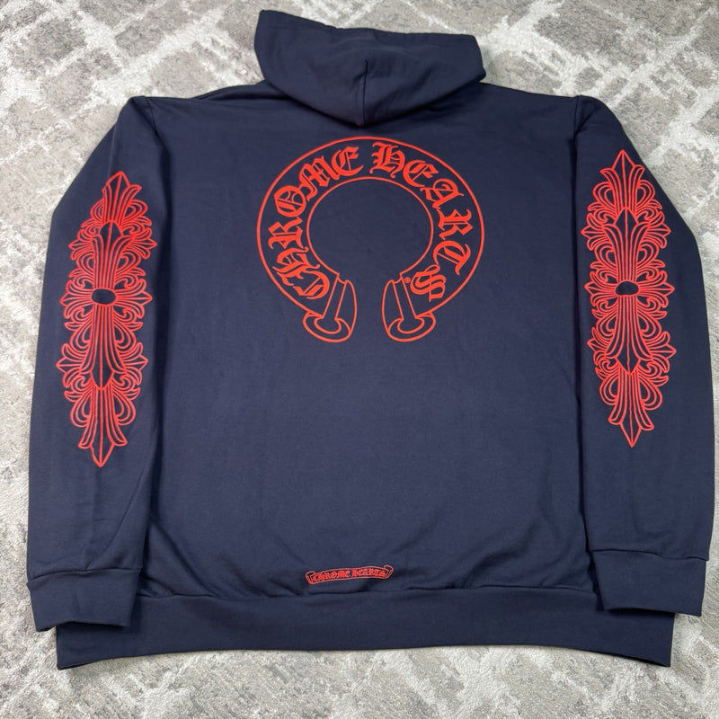 Chrome Hearts Floral Horseshoe Pullover Hoodie 