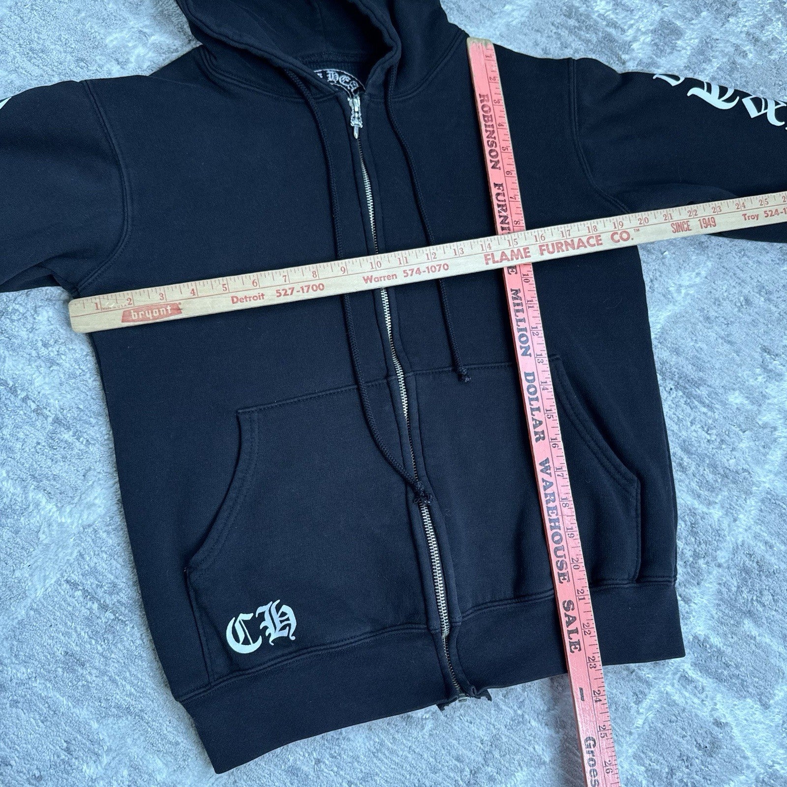 Chrome Hearts Thermal Horseshoe Dagger Zip Up Hoodie 