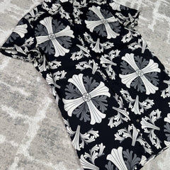 Chrome Hearts Silk Plus Cross Button Up Shirt 