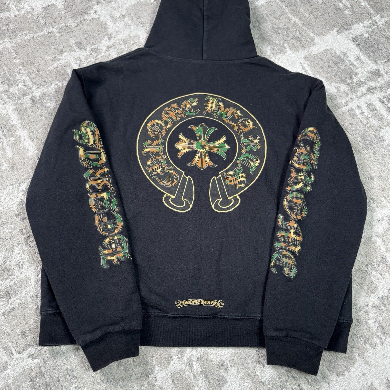 Chrome Hearts Camo Horseshoe Thermal Zip Up Hoodie