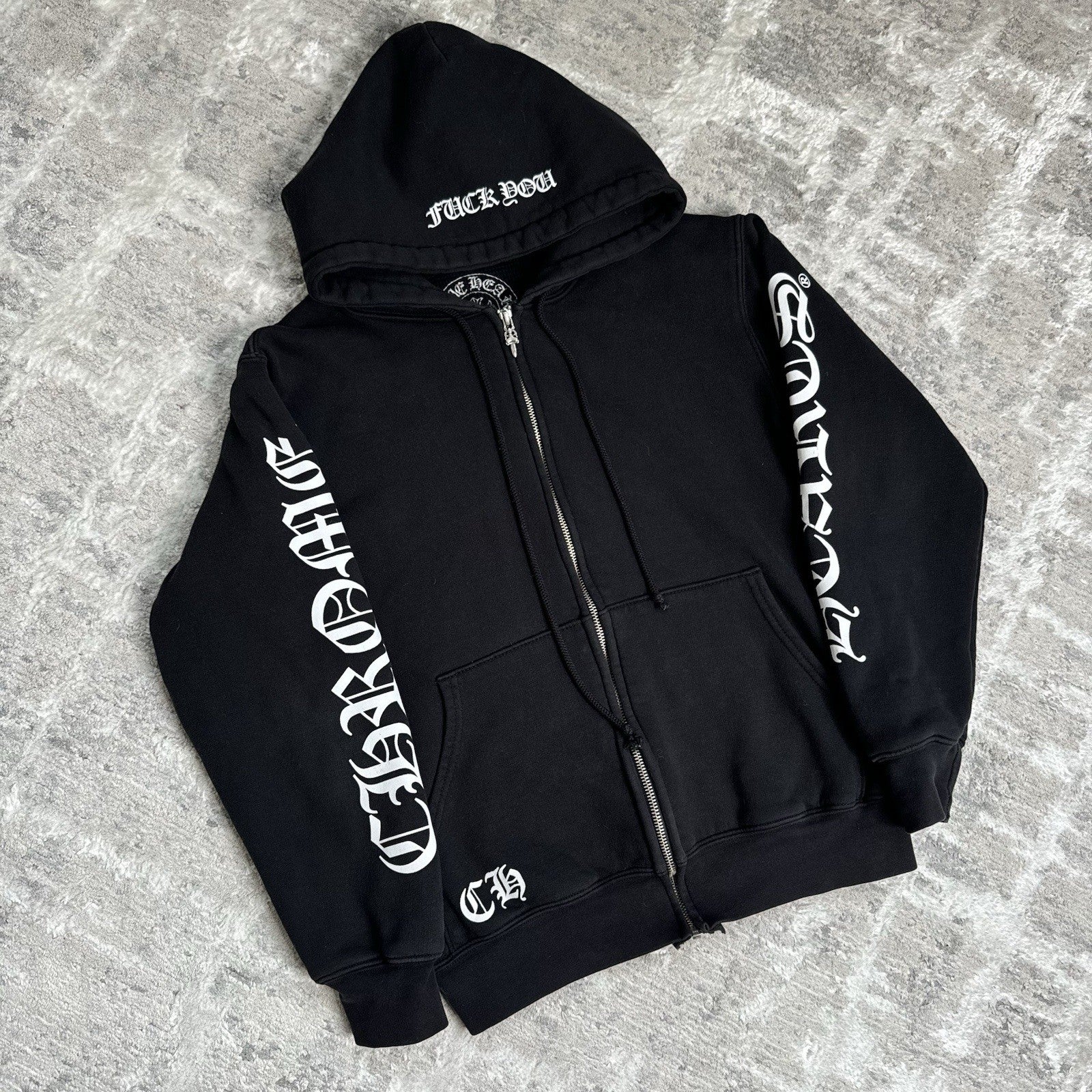 Chrome Hearts Thermal Horseshoe Dagger Zip Up Hoodie 