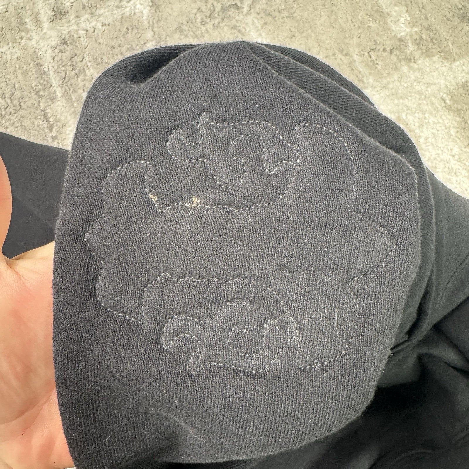 Chrome Hearts Fleur Leather Patch Pullover Hoodie 
