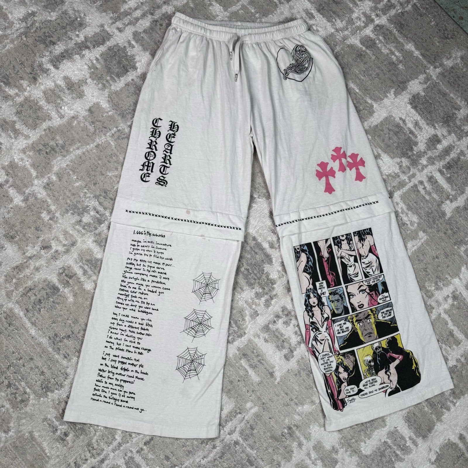 Chrome Hearts Deadly Doll Patchwork Sweatpants 