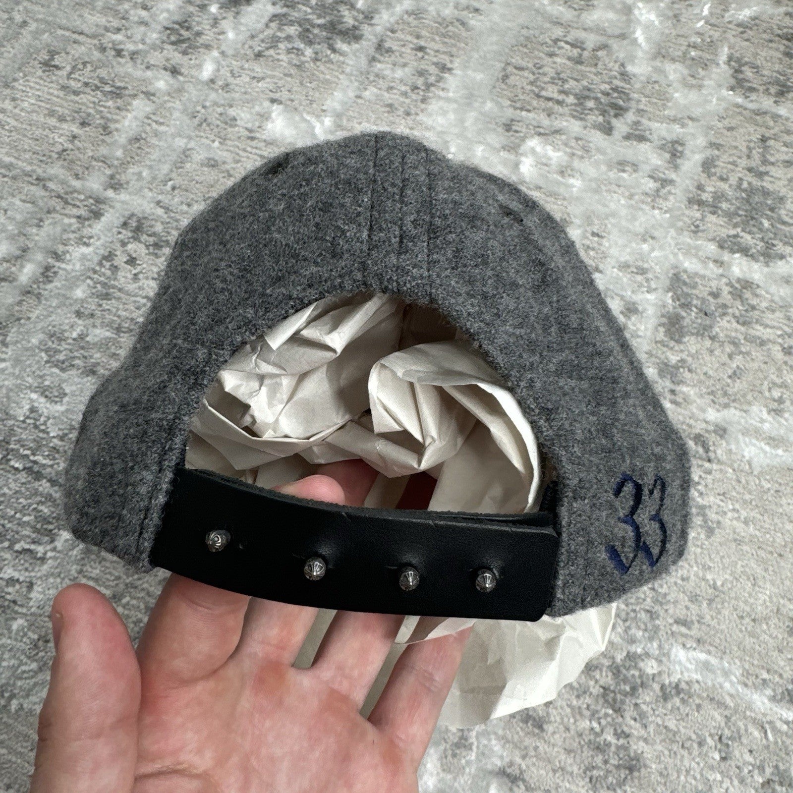 Chrome Hearts Wool Leather Strap Hat ‘grey’ 