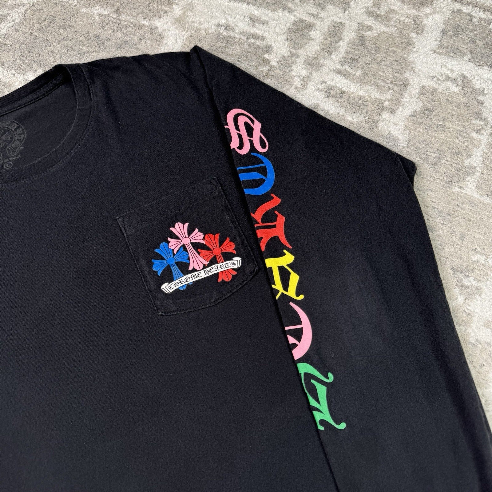 Chrome Hearts Cemetery Multi-color Cross Long Sleeve Shirt 
