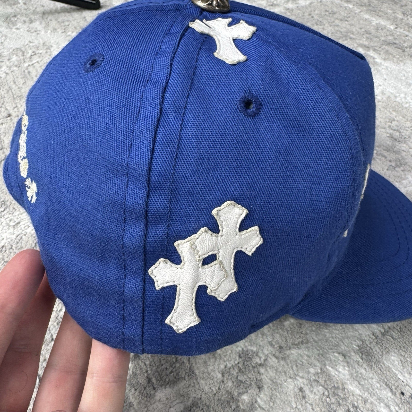 Chrome Hearts Leather Cross Patch Baseball Hat