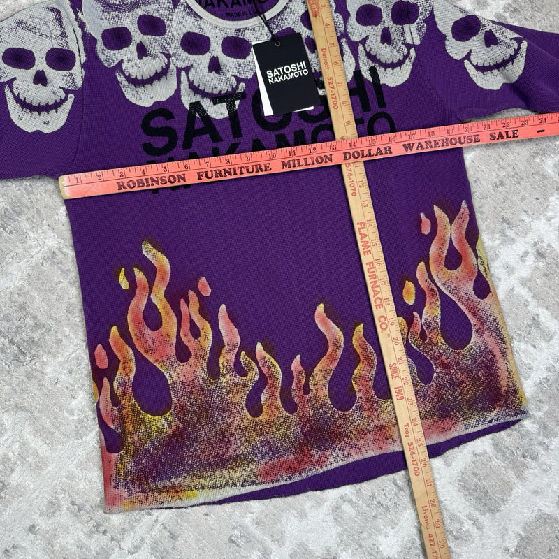 Satoshi Nakamoto Lost Boys Skull Thermal Long Sleeve Shirt 