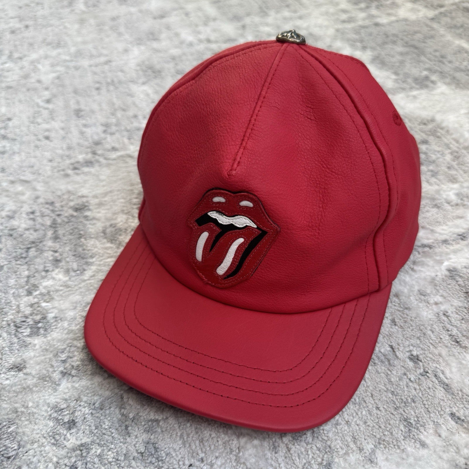 Chrome Heart Rolling Stones leather patch hat