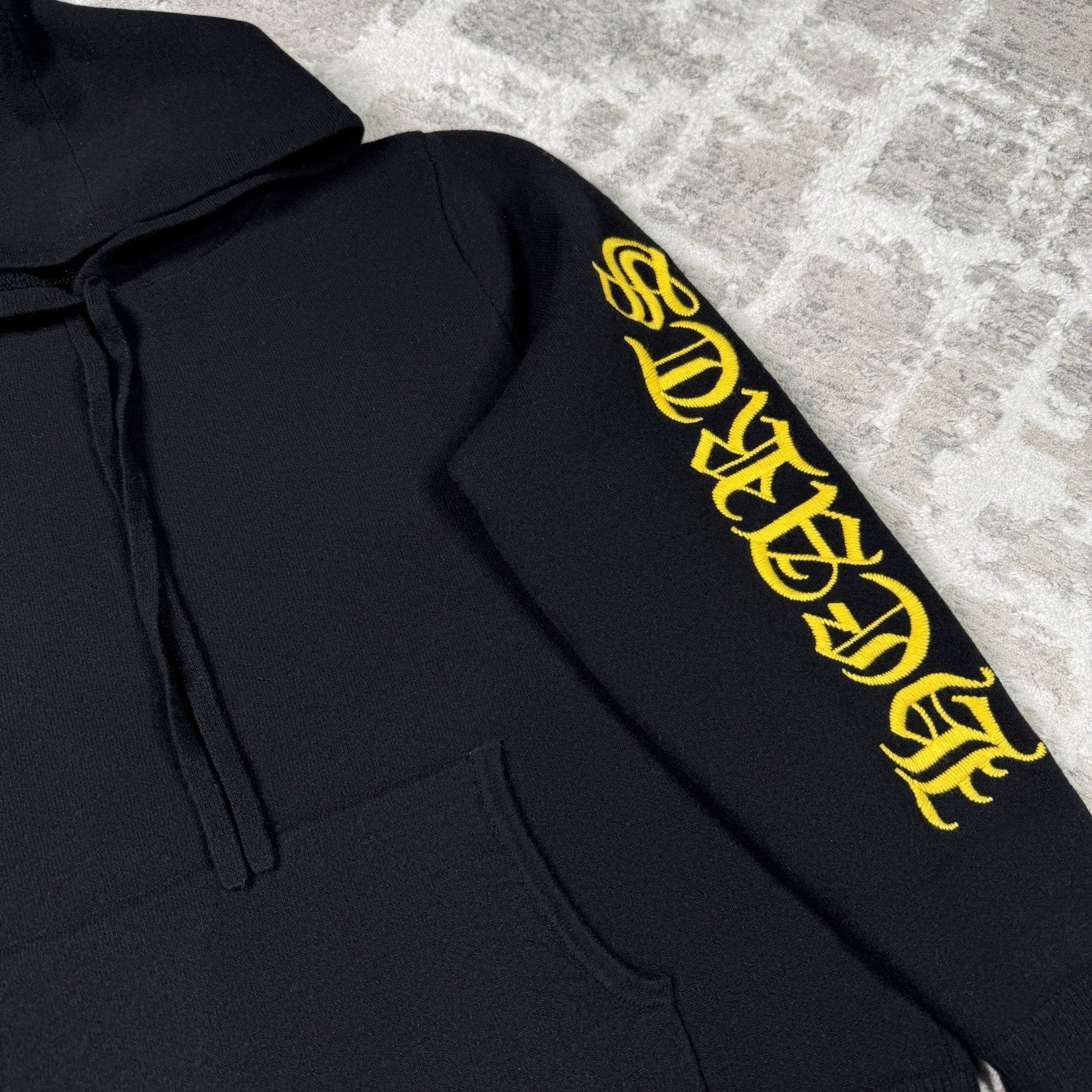 Chrome Hearts Cashmere Embroidered Sleeve Logo Pullover Hoodie 