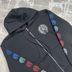 Chrome Hearts Horseshoe Multi-color Zip Up Hoodie 