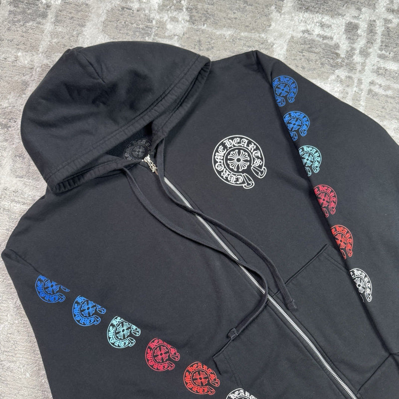 Chrome Hearts Horseshoe Multi-color Zip Up Hoodie 