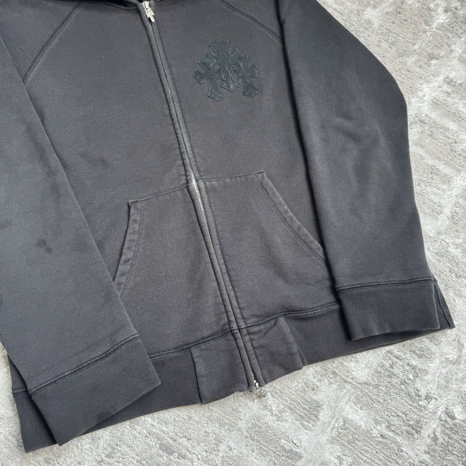 Chrome Hearts Paper Jam Triple Cross Zip Up Hoodie 