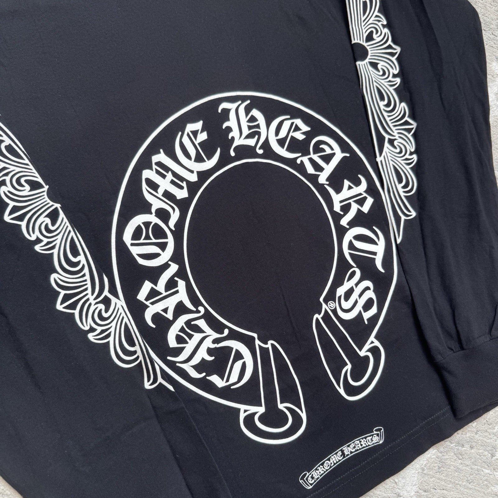 Chrome Hearts Floral Horseshoe Long Sleeve Shirt 