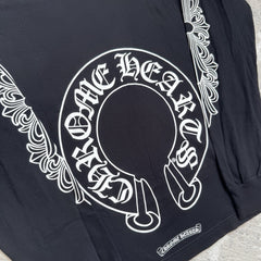 Chrome Hearts Floral Horseshoe Long Sleeve Shirt 