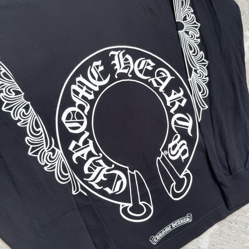 Chrome Hearts Floral Horseshoe Long Sleeve Shirt 