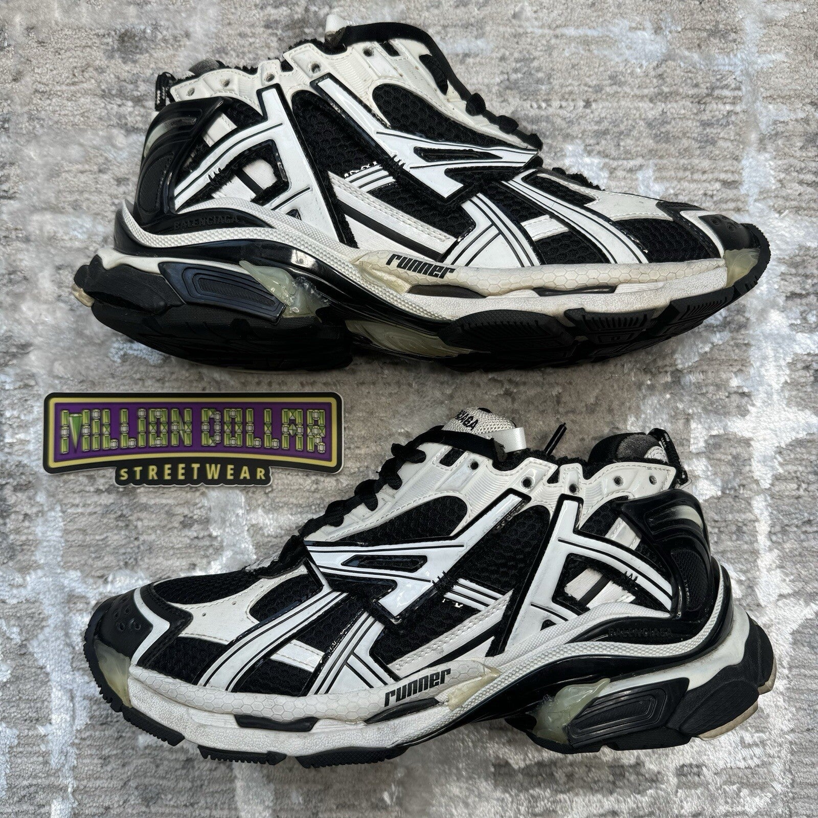 Balenciaga Runner Sneaker ‘white Black’ Sz- 8M/41EU