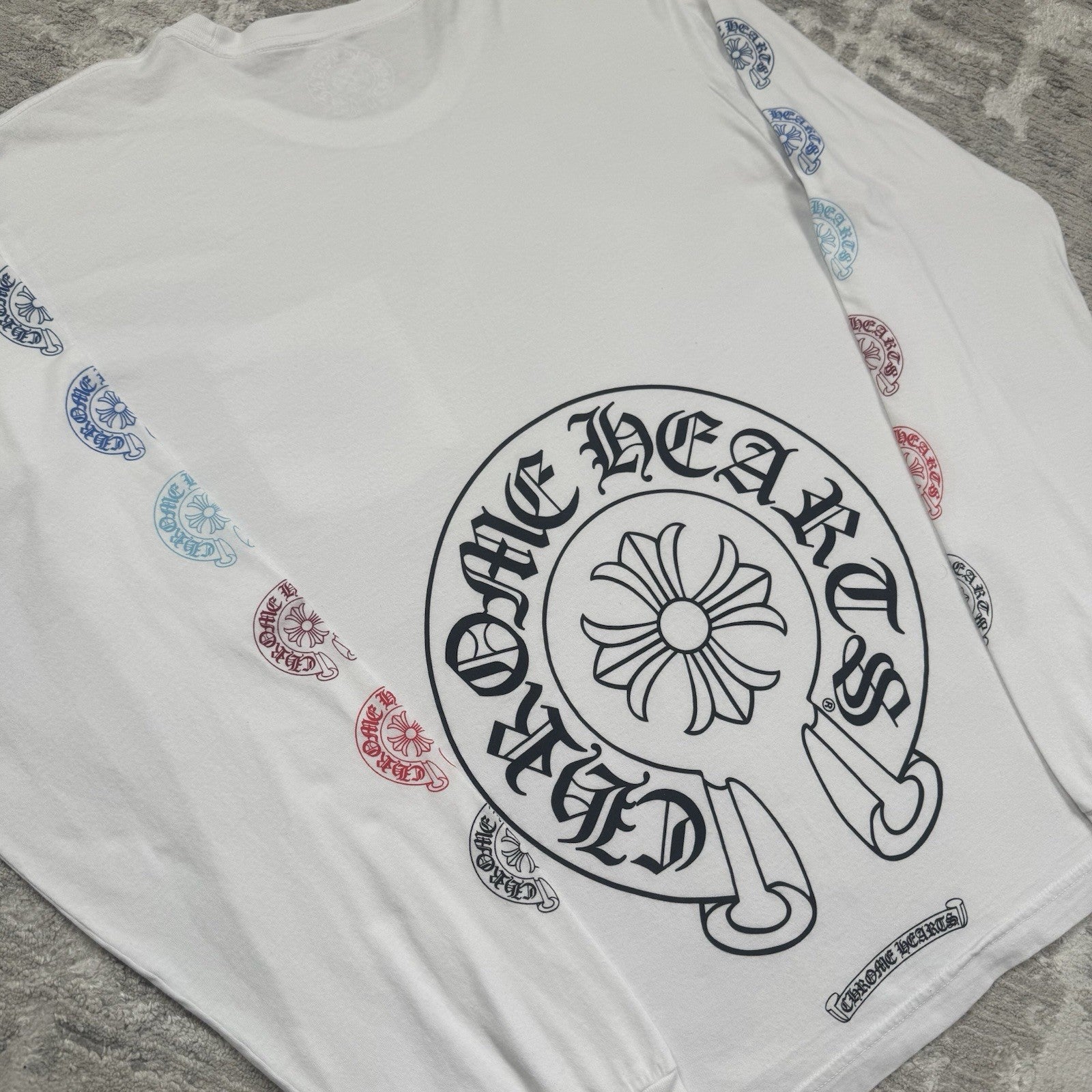 Chrome Hearts Horseshoe Multi-color Long Sleeve Tee Shirt 