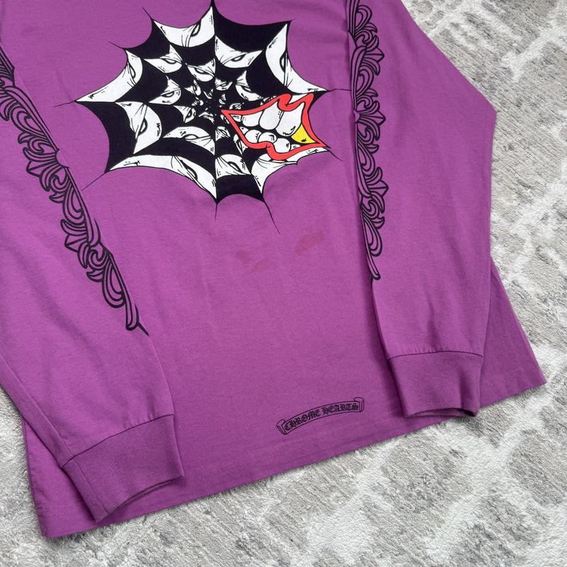 Chrome Hearts Matty Boy Spiderweb Long Sleeve Tee Shirt 