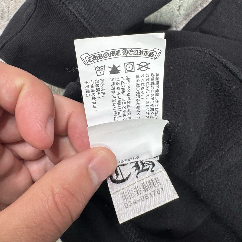 Chrome Hearts King Taco Triple Cross Embroidered Quarter Zip Up Pullover 
